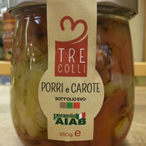 Porri e carote sott'olio bio